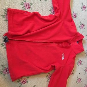 The North Face Boys/Girls Red Zip Up Fleece Jacket